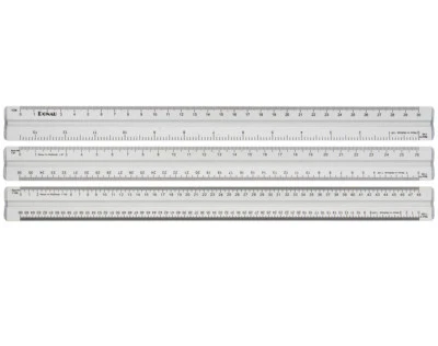 DONAU ELEKTRONIK Alu Modellbahn Maßstabslineal Lineal 300 mm Spur 0 H0 TT N Z ML60 Neu Ovp