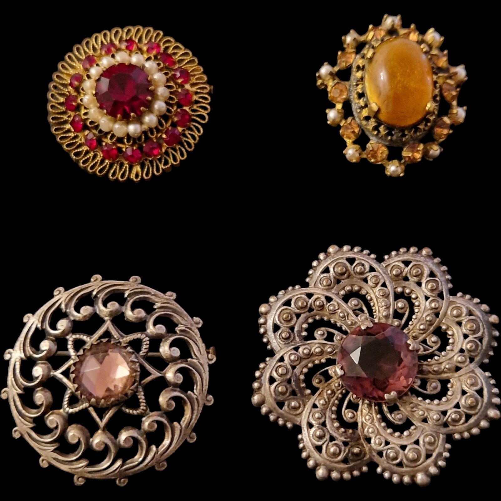 Superbe lot ancien de broches strass, collection bijoux anciens eBay