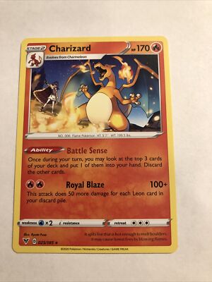charizard 025/185 rare non-holo mint pokemon card - - Vivid Voltage Weakness Water 2 Resistance None None Retreat Cost Charizard 25/185 - SWSH04 Vivid