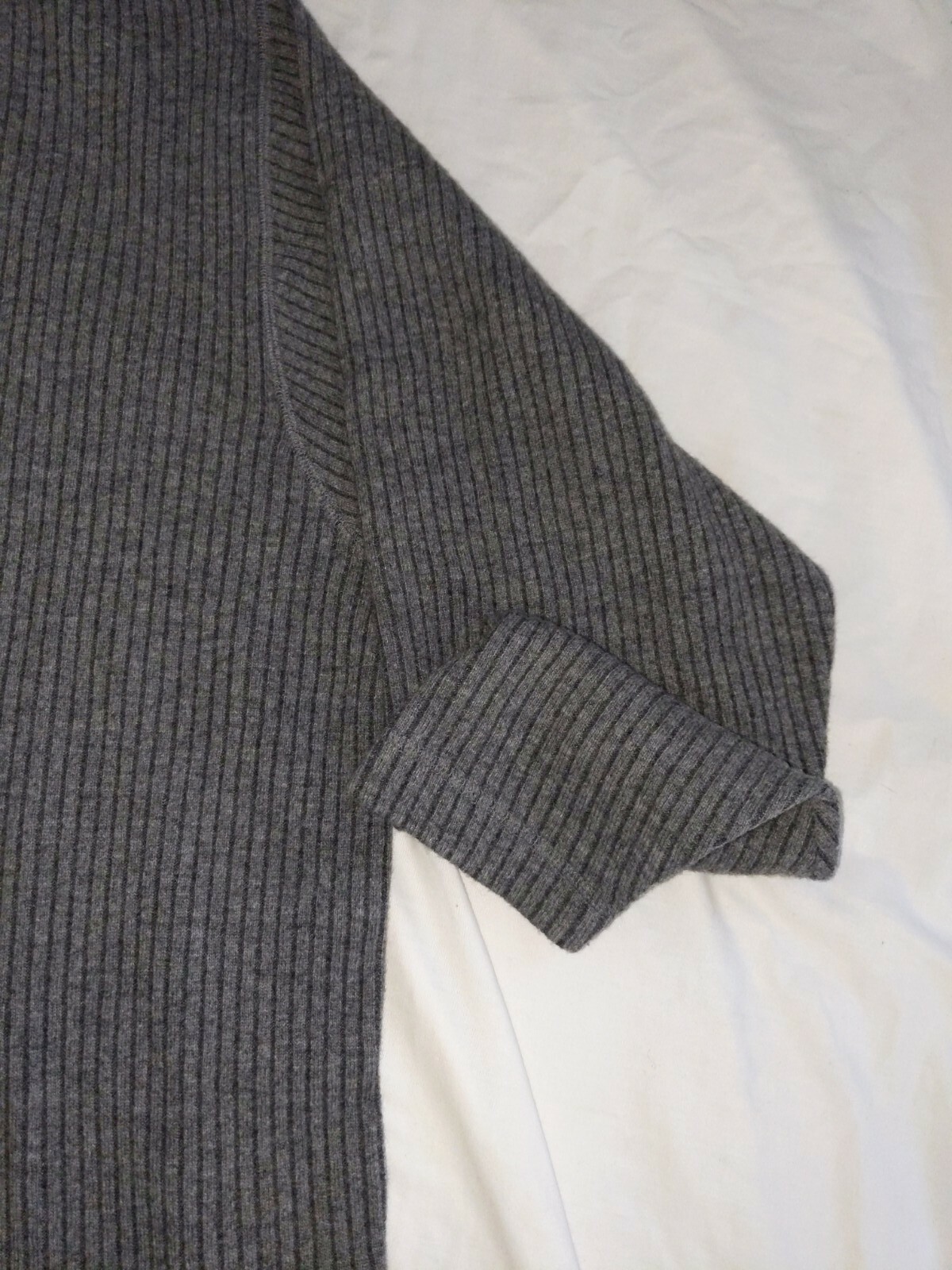 Maglione lana vintage Yves Saint Laurent Pour Homme Boxy Fit Baggy taglia L grigio maglia a costine