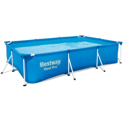 Bestway 56404 piscina rettangolare Power Steel 300x201x66 cm con telaio giardino