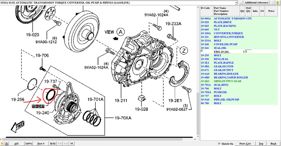 Transmission Shaft Oil Seal Fit For Mazda CX-5 2013-2020