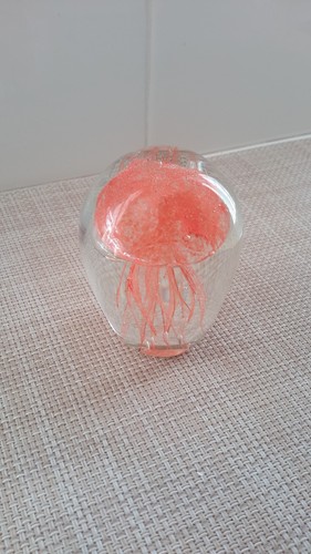Studio Art Glass Jellyfish Paperweight 3" Tall Pink Color Pre-owned - Picture 4 of 9