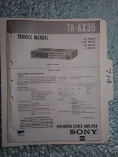 Sony ta-ax35 service manual original repair book stereo amp amplifier