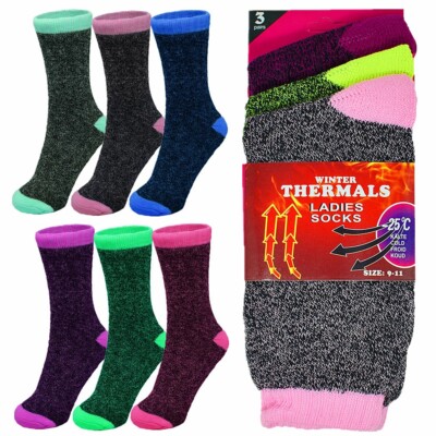 Pairs Womens Winter Warm Work Thermal Heated Heavy Duty