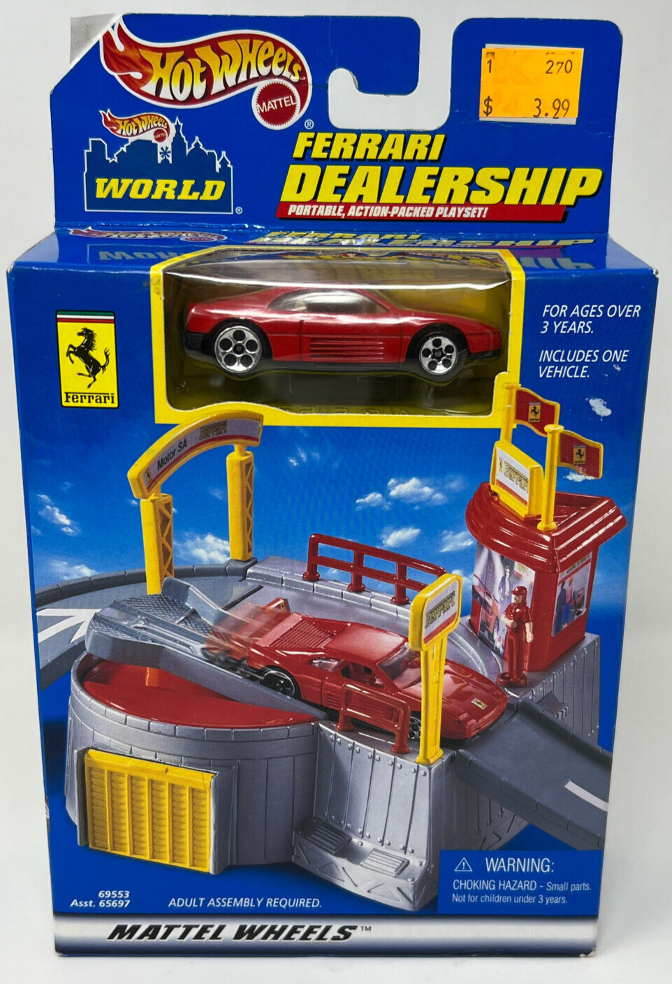 Hot Wheels 2000 Ferrari Dealership Playset with Red 348 New Unopened Sealed VTG