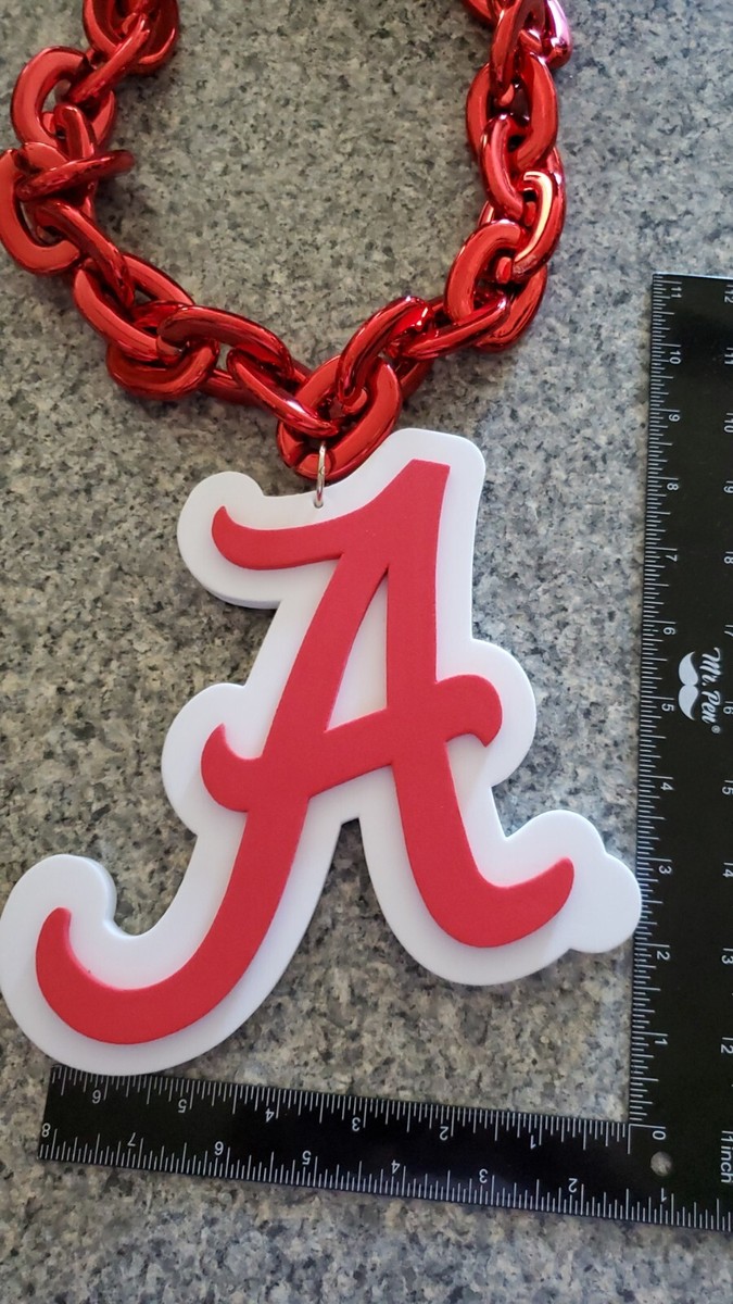 Collana Fan NCAA Alabama Crimson Tide &ndash; Catena Con Logo In Schiuma, Rossa, Unisex