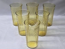 Duncan & Miller Spiral Flutes Iced Tea Glasses 5.5" Vintage Set of 6