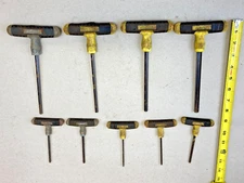 Lot Of 9 ~ Assorted HUSKY T-Handle Hex Wrenches ~ Used & Soiled.