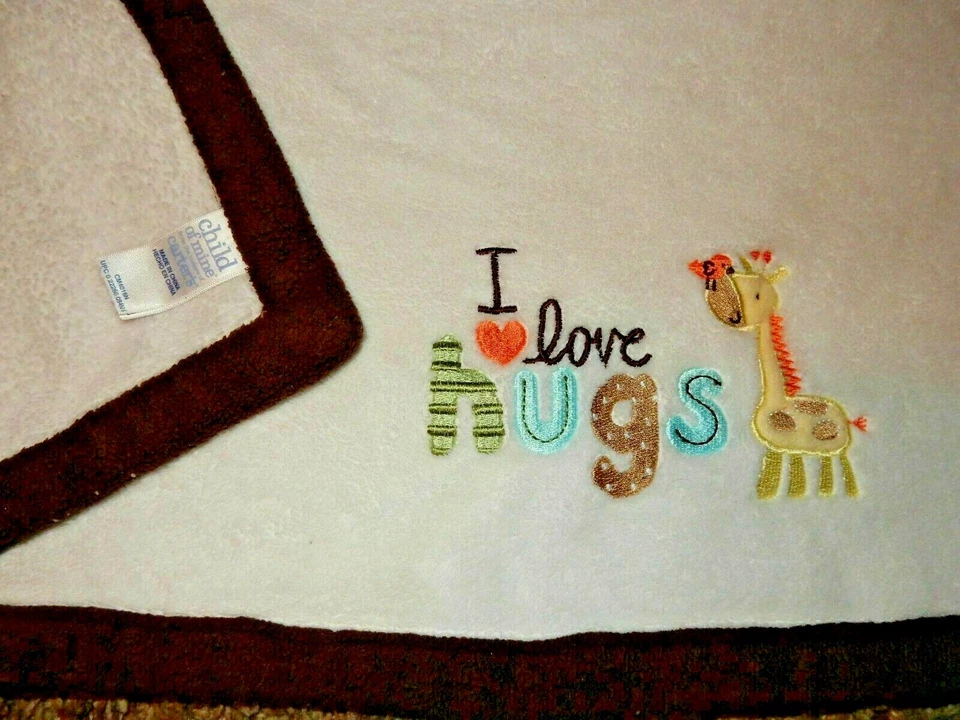 5D LN 30x40 Carter's I Love Hugs ЖИРАФ Минки Плюшевое Одеяло для Детской Кроватки Милое - Изображение 2 из 4