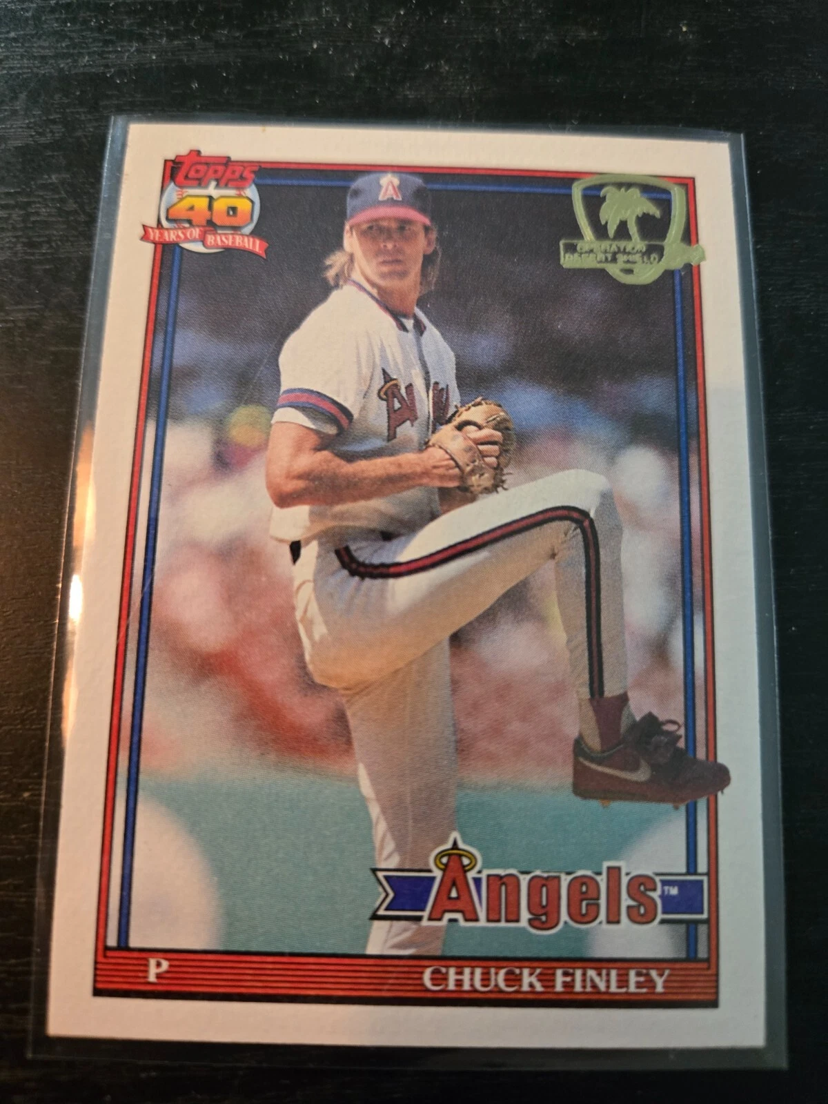 Chuck Finley trading card