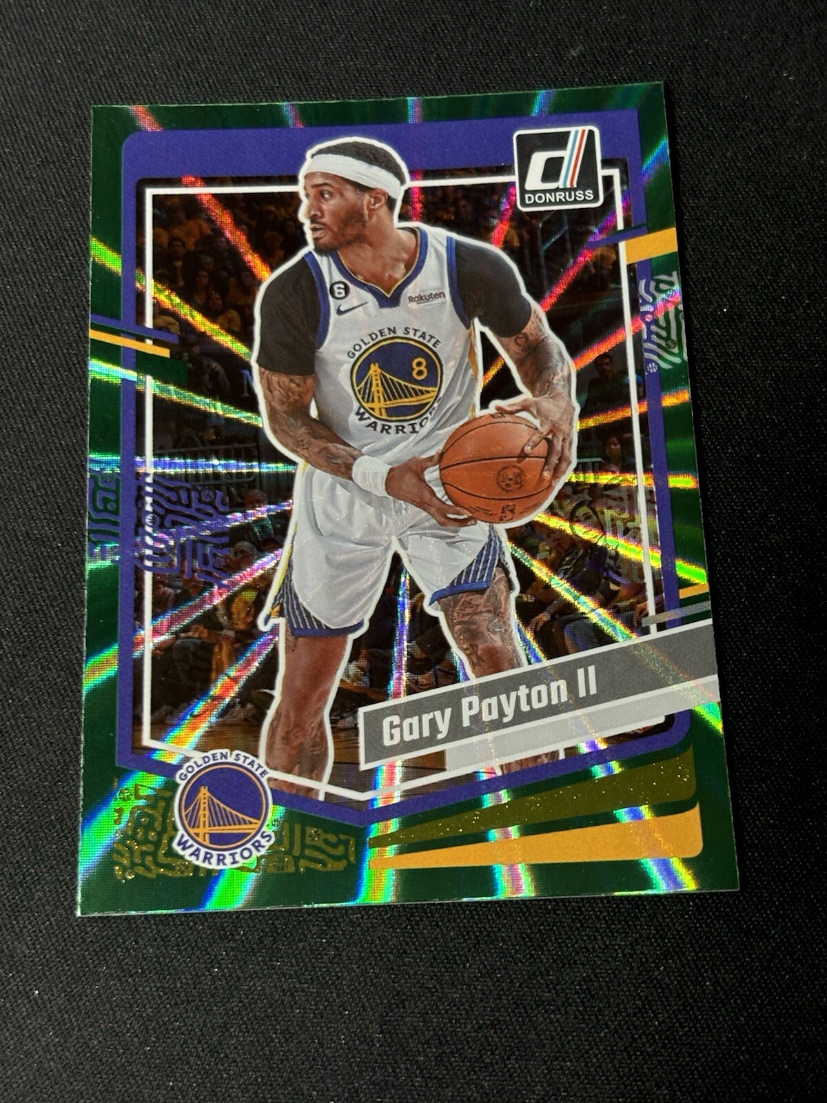 2023-24 Panini Donruss Basketball Green Laser Holo #192 Gary Payton II Warriors