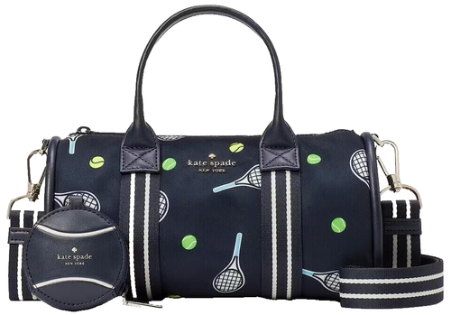 Kate Spade Rosie Racquet & Ball Small Duffle Crossbody KF536 Tennis Blazer Blue - Imagen 1 de 5