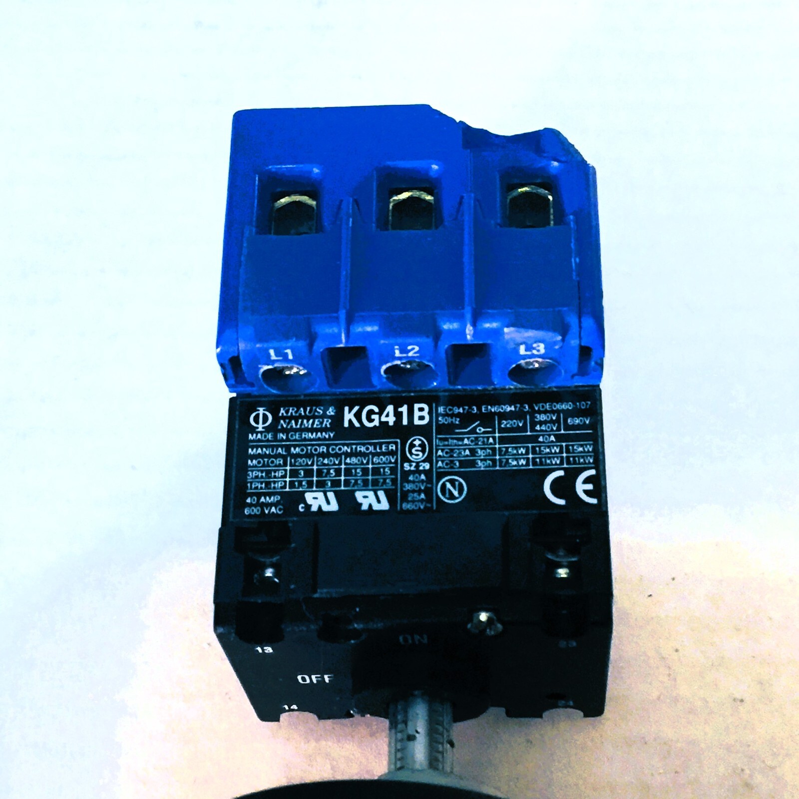 Kg41b KRAUS & NAIMER KG41B K312 DISCONNECT SWITCH 40A / 600VAC | eBay