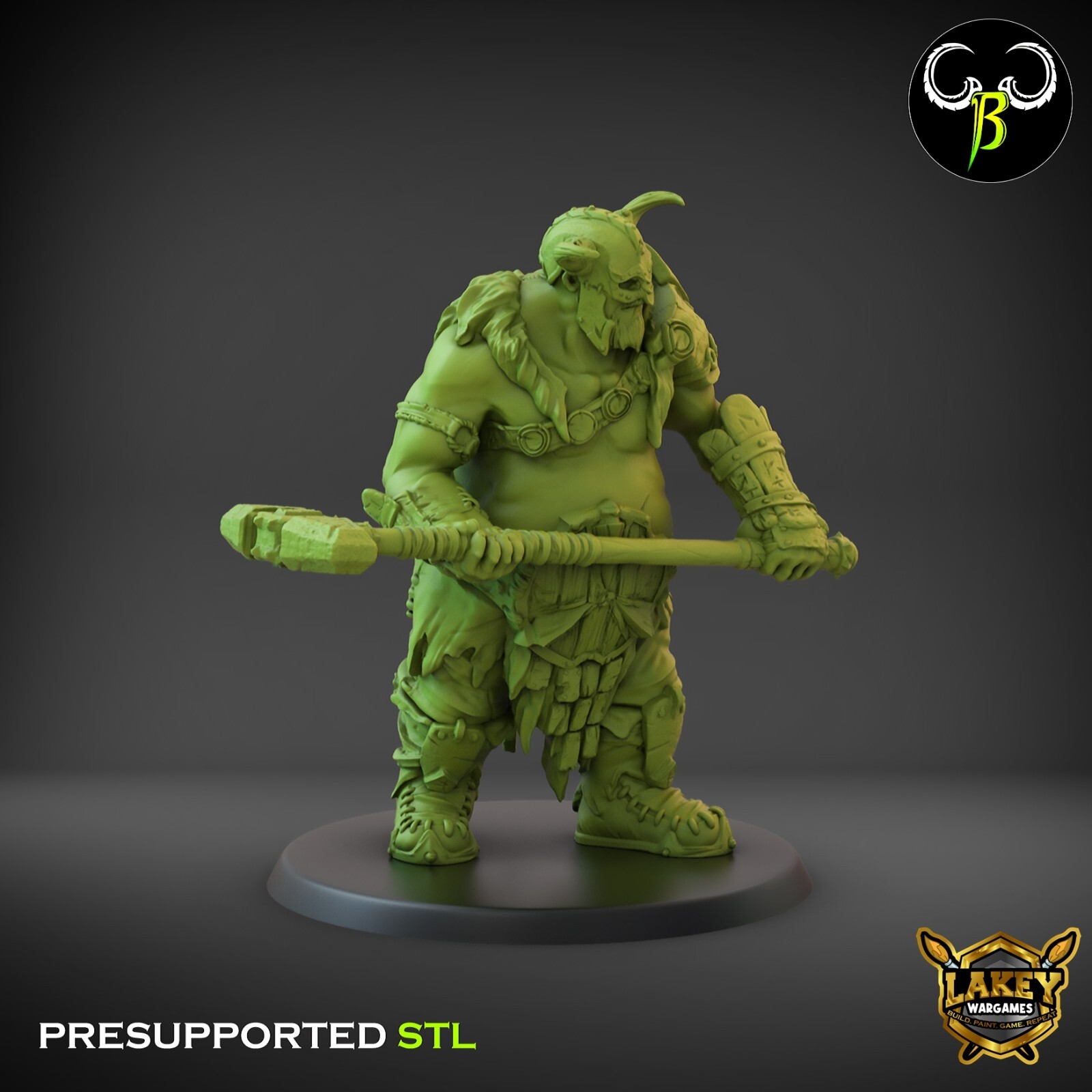 Valajar Chosen | Ogre | 3D Printed Miniature | Clay Beast Creation |