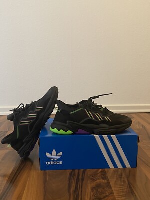 Adidas Ozweego Sneaker, Black/Purple/Green, US 9,5, Neu