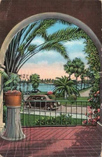 Postcard Florida St Petersburg Vinoy Park Hotel Tampa Bay c1944 posted FL 