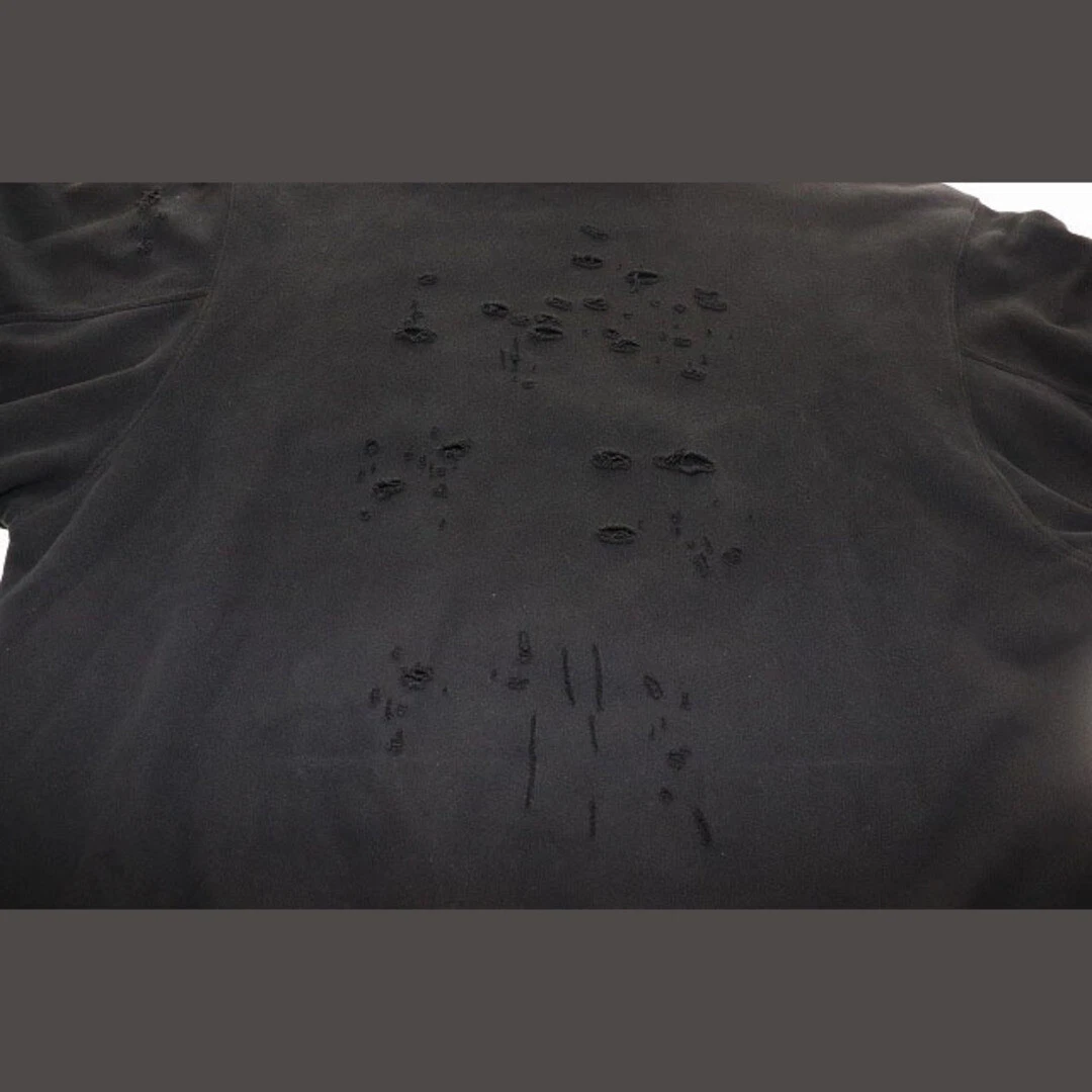 Balenciaga 21SS CAPS FELPA CON CAPPUCCIO DISTRUTTA NERA XXS PULLOVER A usata 53dcde0dcb23e320