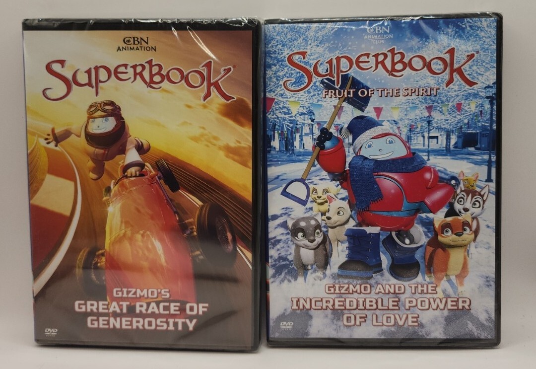 Lot Of 3 CBN Superbook Gizmo Go DVD Christian Kids Show New Sealed