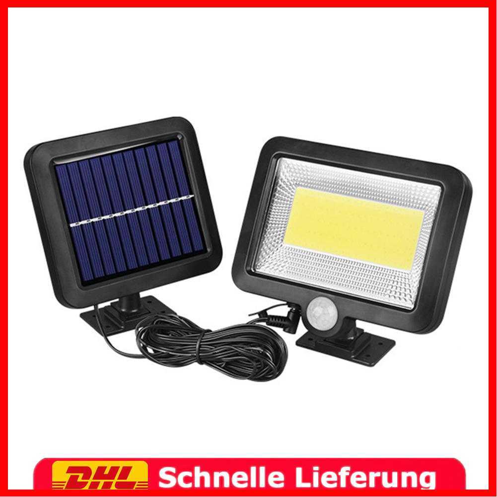 2pc COB 100LED Solarlampe Bewegungsmelder Wasserdichtes Outdoor-Pfad-Nachtlicht