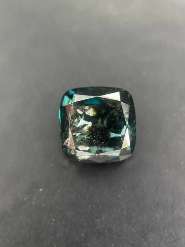 1.54 Ct Blue Salt And Pepper Diamond Lab Grown Diamond Cushion Cut Lab Diamond - Picture 9 of 10
