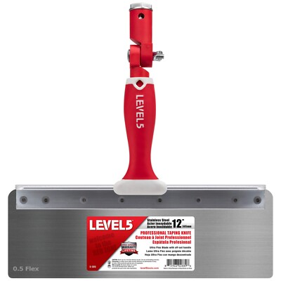 LEVEL5 12'' Offset Drywall Taping Knives, Stainless Steel w/ FLEX Blade | 5-385