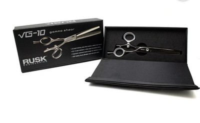 Rusk VG-10 Gamma Shear 35 Tooth Thinning Shear with Case. New In Box 