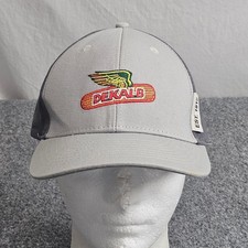 DeKalb Ag Seed Hat Gray Snapback Trucker Farmer Rural Country Agriculture