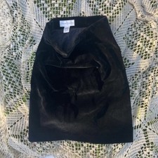 Vintage black 100 Cotton Velvet Skirt by casual corner size 4