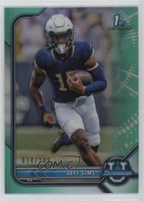 2021-22 Bowman U Chrome Prospects Aqua Refractor 14/299 Jeff Sims #44 1k5