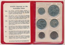 Australia: 1974 Uncirculated set in BRIGHT RED RAM wallet - Very Scarce! 