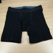 JOCKEY Boxer Briefs Mens Small Black Chafe Proof Cotton Blend Logo