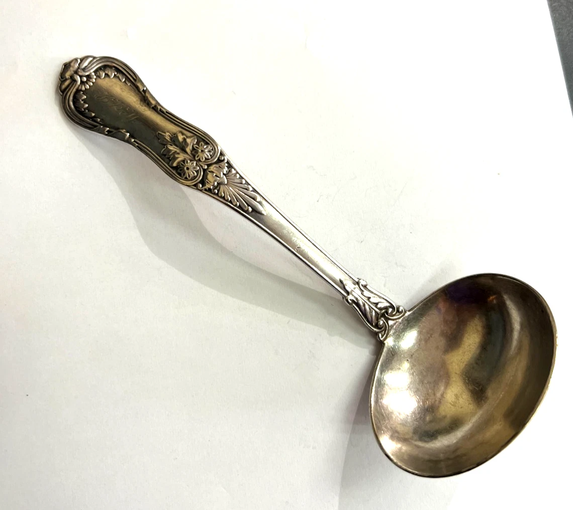 TIFFANY & CO. REGENT E.P. SILVER PLATE PATENT 1884 LADLE 7 1/4"