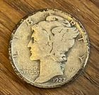 1927-D Mercury Dime Fine Denver Roaring Twenties 90% Silver Winged Liberty Coin