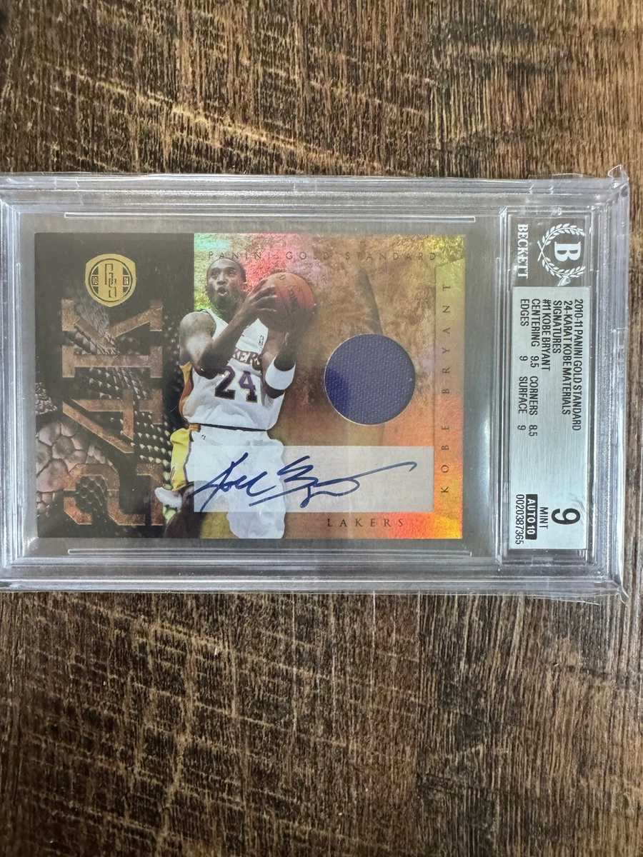 Panini Kobe Bryant Basketball Autographed Sports Trading Cards