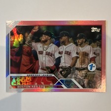 Topps 2023 Series 1 1st Edition Red Foil Team Card #273 Red Sox /10 Baseball