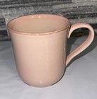 Pink Stoneware Coffee Mug Made In Portugal 3.5 Inches Tall