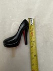 Nora Fleming Mini Black High Heel Red Bottom Shoe A236 Retired No Flaws — photo 4