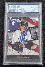 2002 JOSH BECKETT Signed Donruss ROOKIE Card-RED SOX-FLORIDA MARLINS-PSA