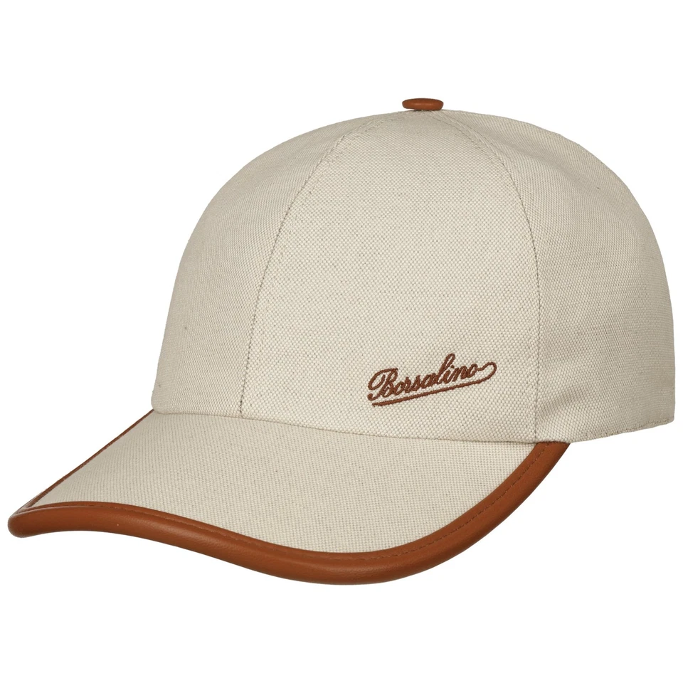 BORSALINO Contrast Edge Golfer Cap Baseballcap Basecap Baumwollcap Leinencap - Bild 1 von 1