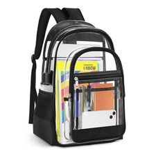 KIMNERPU Clear Backpack, Heavy Duty PVC Transparent Backpack with Reinforced ...
