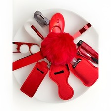 Stylish Red Defense Keychain Set