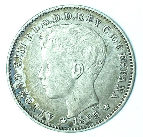 1895 PGV Puerto Rico 20 Centavos KM# 22
