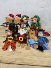 Lot of 8 Winnie The Pooh Theme Mini Bean Bag Plush Disney Store