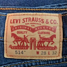 Levi's 514 Jeans Men's W28 L32 Blue Denim Stretch Straight Leg   Unworn  "new"