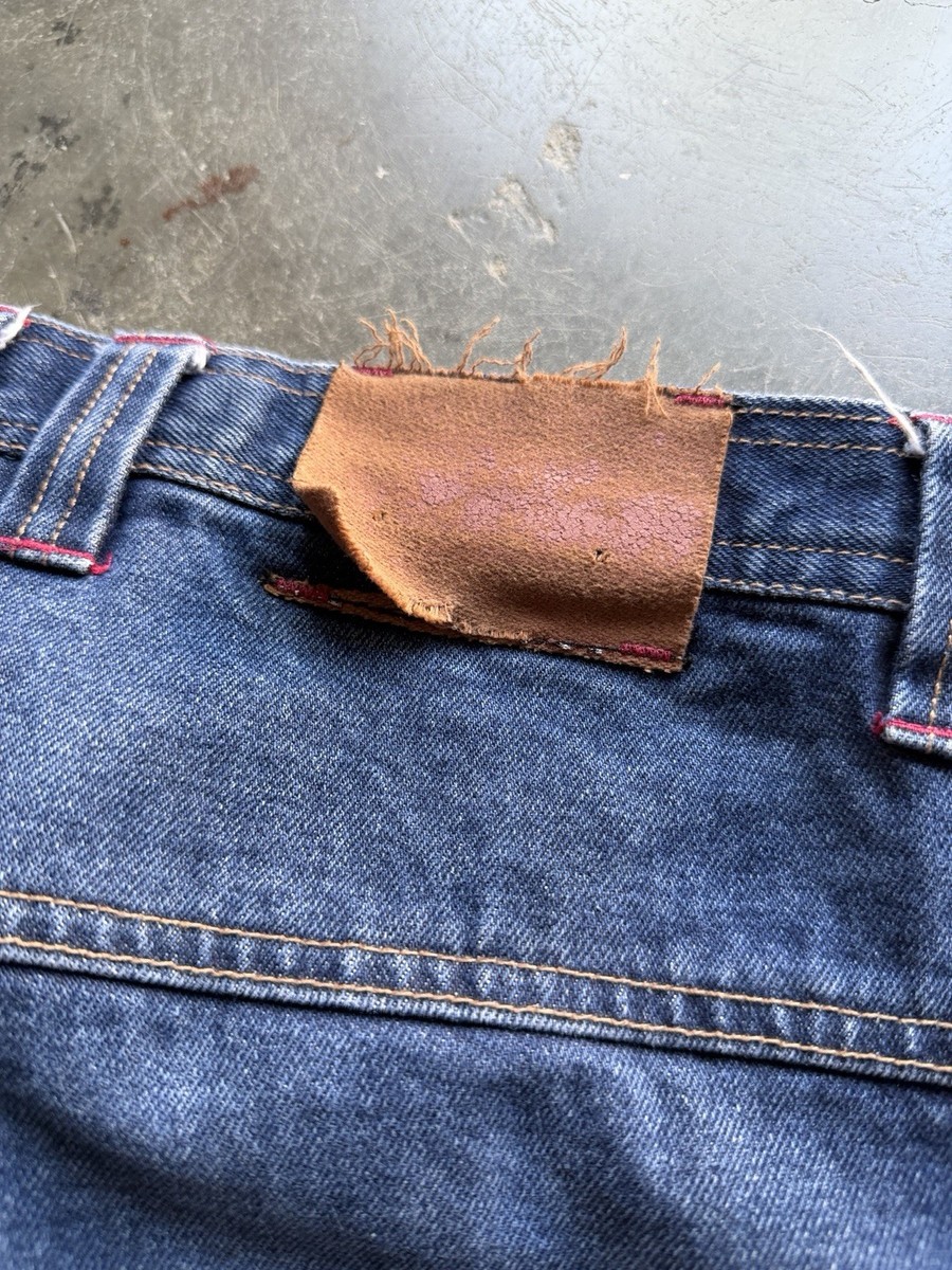 Vintage Solo Semore Jeans Baggy Y2K Logo Embroidered Wide Size 36