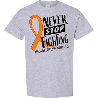 Inktastic Never Stop Fighting Multiple Sclerosis Awareness T-Shirt Family Fight