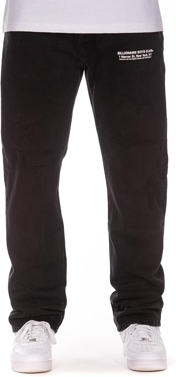 Клубная одежда Billionaire Boys мужские джинсовые брюки BB Mercer HeartFit 841-7106-BLK-38 35690₽