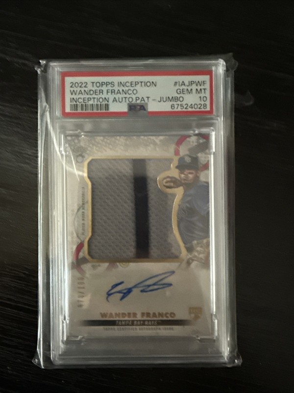 2022 Topps Inception Wander Franco Jumbo Patch Auto RC /100 PSA 10 Gem Mint