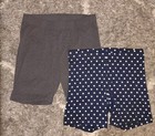 2 Old navy Cotton Bike shorts size Large new Dark Grey & Navy Polka Dot — photo 1